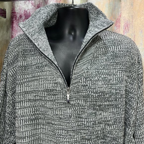 ๐ Barisal Men Knitted Sweater with Zipper Heather Gray - Picture 4 of 14